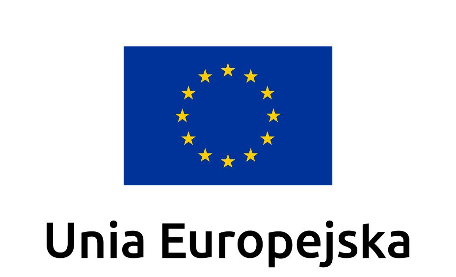 Flaga Unii Europejskie oraz napis Unia Europejska.