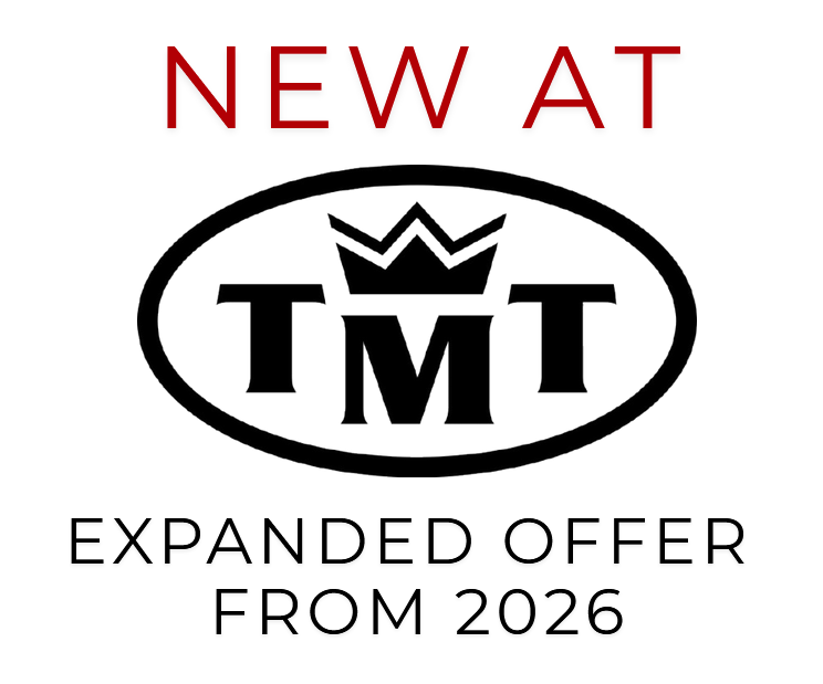 Infographic featuring the TMT company logo and a caption announcing a new offer starting from 2026.
